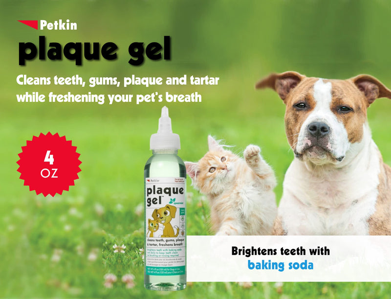 Petkin Plaque Remover Gel – Cleans Teeth and Gums, Removes Plaque and Tartar - Freshens Breath and Whitens Teeth with Baking Soda - Ideal for Daily Use, No Brushing or Rinsing - 4fl oz 1 Pack - BeesActive Australia