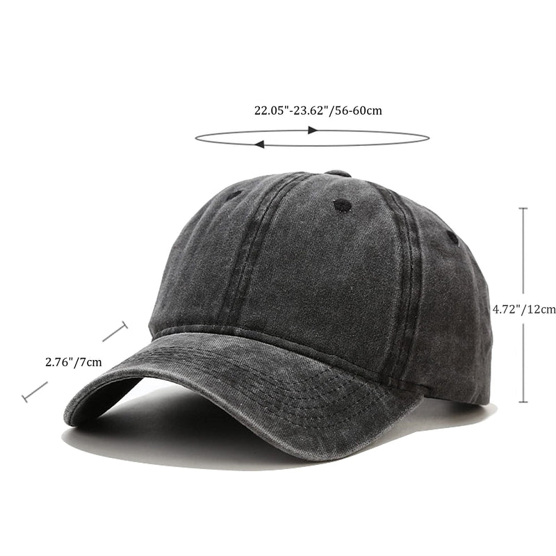 Voilipex Vintage Baseball Cap 4 Pack for Women Men Washed Cotton Distressed Baseball Cap Adjustable Dad Hat Black, Khaki, Light Grey, Army Green - BeesActive Australia