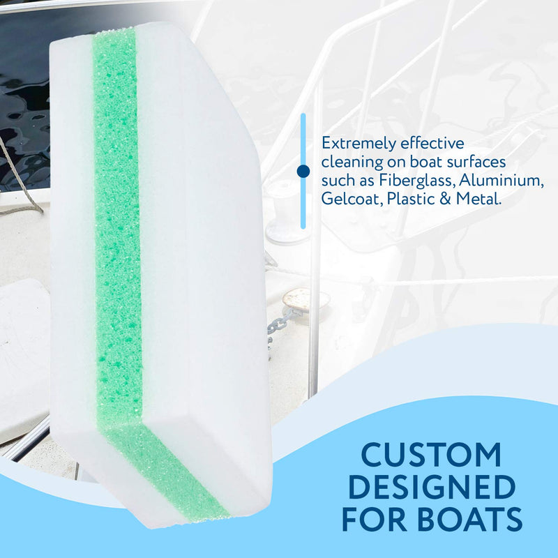 [AUSTRALIA] - Boat Scuff Eraser 4 Pack - XL Eraser Boat Cleaner - Made In USA- Effectively Cleans Marks & Dirt from Fiberglass, Aluminium, Gelcoat, Plastic & Metal - Marine Vessel Products Boat Scuff Accessories 