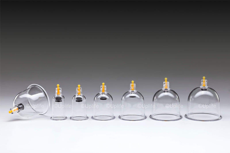 Uplife Chinese Cupping Therapy Set, 12 Vacuum Air Suction Cups with Pumping Handle, Anti Cellulite Massage for Back/Neck - BeesActive Australia