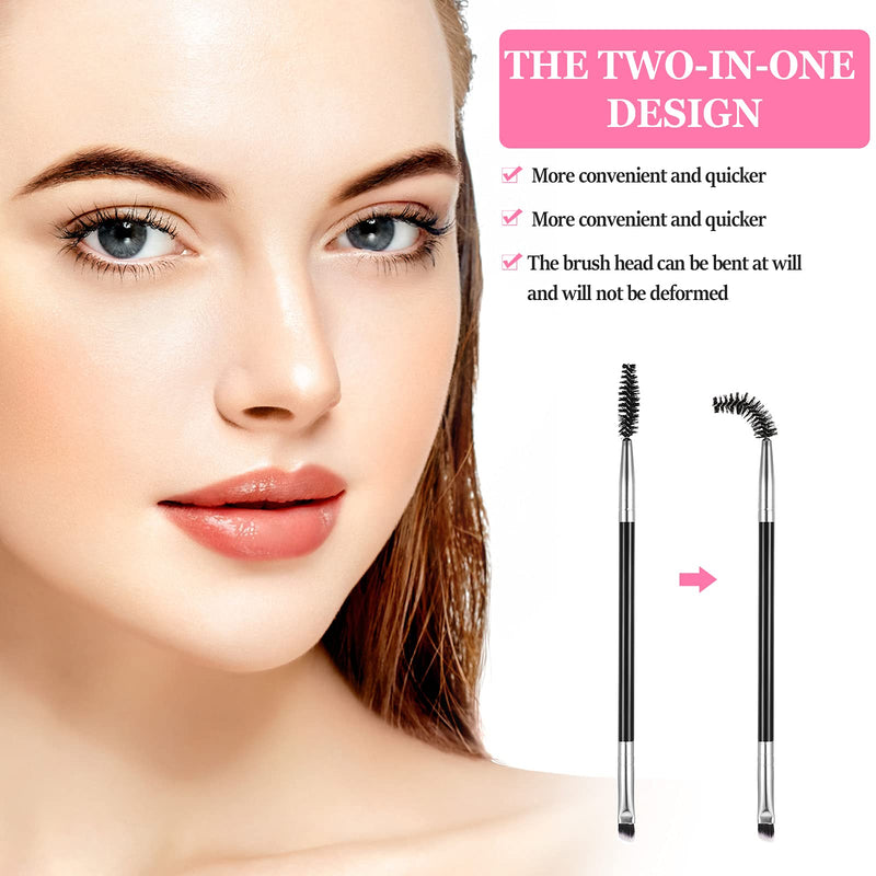 2 Piece Angled Eyebrow Brush, Eye Brow Tint Brush Flat with Angled Tip Eyeshadow Brushes Eye Makeup Brush - BeesActive Australia