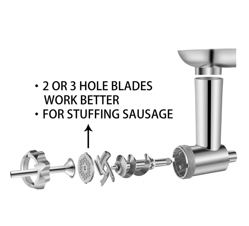 [AUSTRALIA] - Gvode Sausage Stuffer Kit Compatible with Kitchenaid plastic FGA Food Grinder Attachment-plus Retainer Ring 