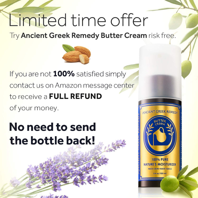 Organic Facial and Body butter Cream. Made of Almond, Olive, Castor, Vitamin E, Lavender oil. Anti Aging lotion for Face, Skin, Hair, Dry Hands, Cuticle. Day and Night Moisturizer for Men and Women - BeesActive Australia