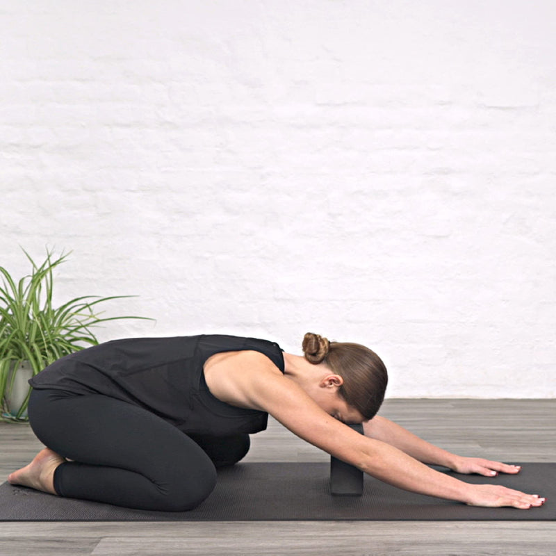 Myga Foam Yoga Block - High Density EVA Foam Block for Yoga, Pilates & Fitness - Ideal for Supporting Poses, Balance & Flexibility - Lightweight, Moisture-Proof & Odour Resistant Black - BeesActive Australia