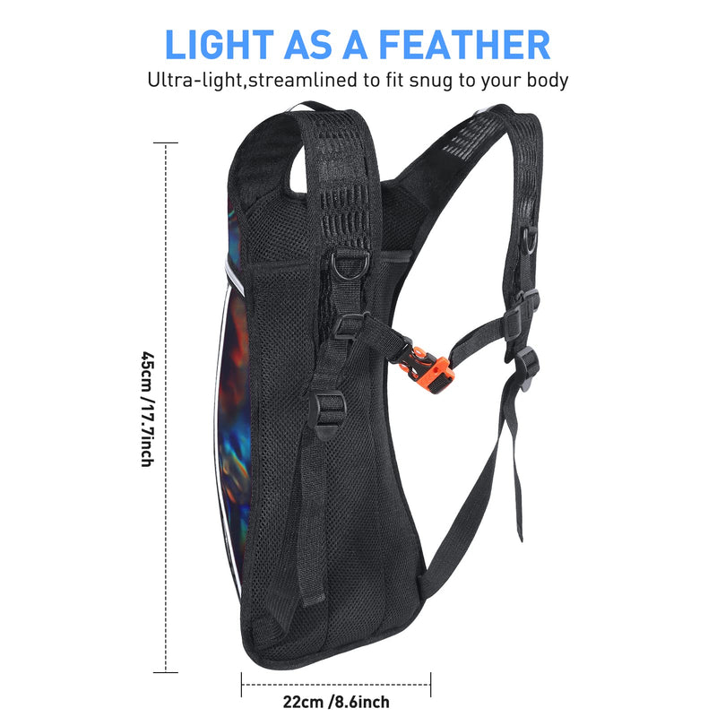 Hydration Pack,Hydration Backpack with 2L Hydration Bladder Lightweight Insulation Water Pack for Festivals,Raves, Hiking, Biking, Climbing, Running and More Black - BeesActive Australia