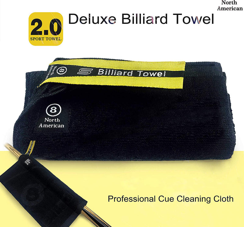 [AUSTRALIA] - Cuppa billiards Billiard cue Towel - 100% Cotton Black 8-Ball Pool Cue Clean Towel 