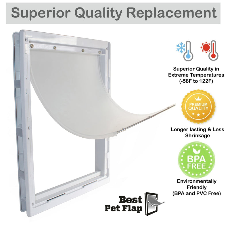 Best Pet Flap XLDog Door Compatible with Ideal Products Designer Series DSPRFXL RFXLN - Measures 10.5'' x 15'' Longer Lasting, Most Energy Efficient, Less Shrinkage, BPA Free (BPFXLN) - BeesActive Australia