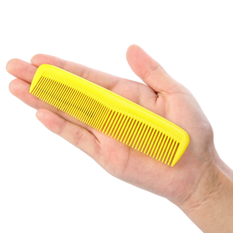 12 Pieces Colorful Hair Combs Set for Kids Women Men Colorful Plastic Fine Dressing Comb (Yellow, Purple, Green, Blue, Red, Pink) - BeesActive Australia