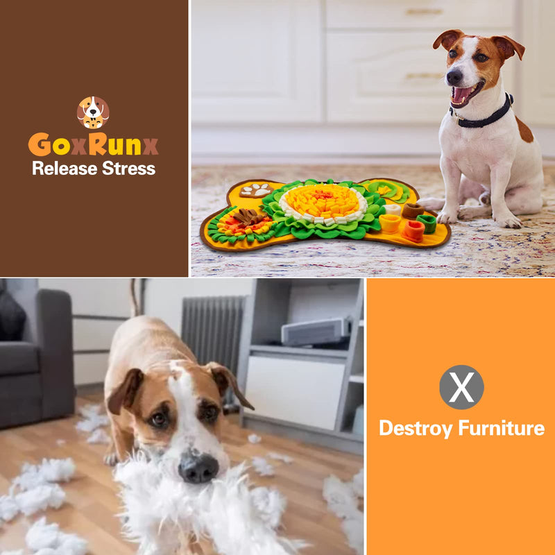 GoxRunx Snuffle Mat for Dogs, Pet Snuffle Mat for Small and Medium Dogs, Interactive Sniff Mat Feeding Mat for Puppies, Slow Feeder Dog Treat Mat for Training and Stress Relief - BeesActive Australia