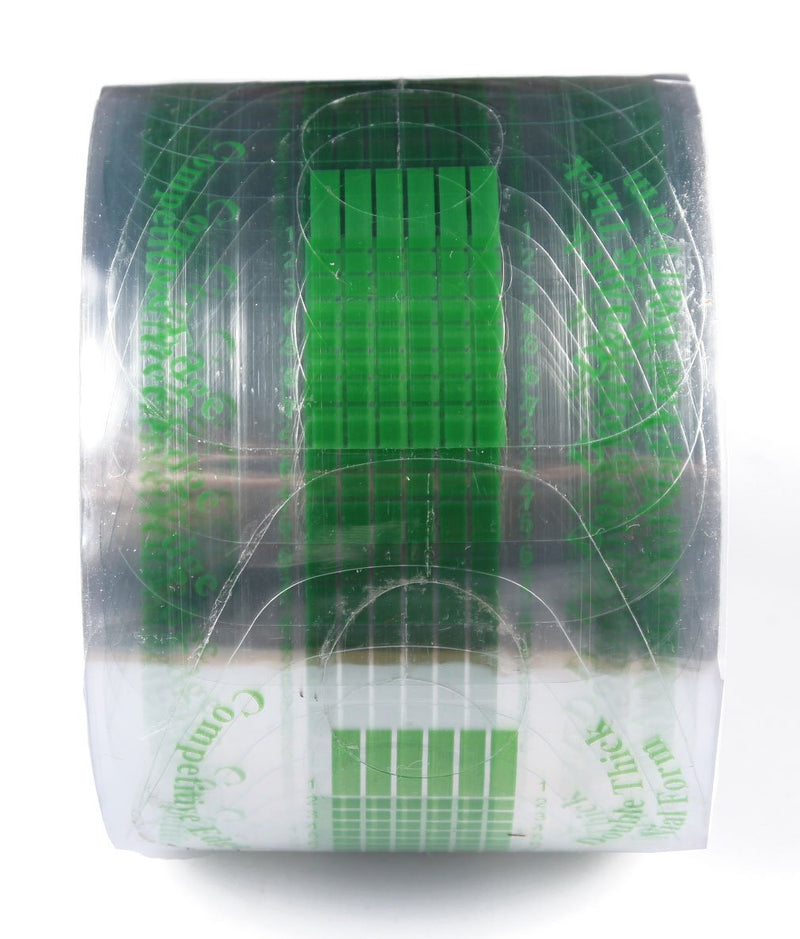 Beauty Leader 500 Pcs/Roll Nail Form Stickers Clear Nail Art Guide Form Acrylic UV Gel Tips Extension (A-Green) A-green - BeesActive Australia