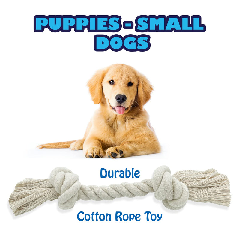 Barida Pet Tough Dog Rope Toys – Chew Toys. Premium and Non Toxic Cotton Almost Indestructible Dog Toys. Interactive Toys, Aggressive Chewers, Tug of War, Teeth Cleaning, Puppy Toys Small (11.80") - BeesActive Australia