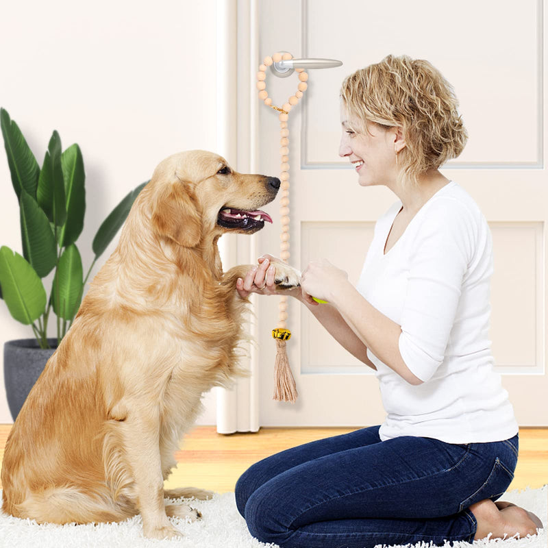 HOSFROLL Dog Doorbell, Dog Bell for Door Potty Training Bell Dog Supplies Door Bell for Dogs to Ring to Go Outside Puppy Training Potty Bells Sliver Bell,2 Pack - BeesActive Australia