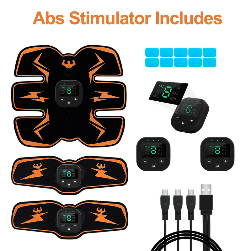 SPORTLIMIT Muscle Toner, USB Rechargeable Gear for Abdomen/Arm/Leg,Workout Equipment for Men Women,10 pcs Free Gel Pads - BeesActive Australia