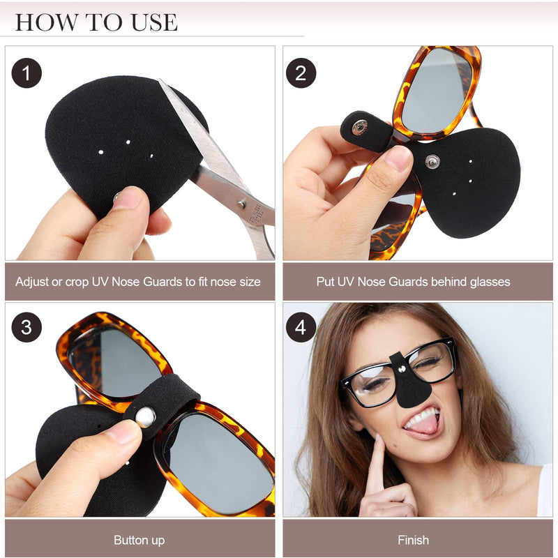 Charniol 8 Set Nose Sun Protection Nose Protector UV Nose Patch for Glasses Sunlight Men Women Sports, 3 Colors - BeesActive Australia