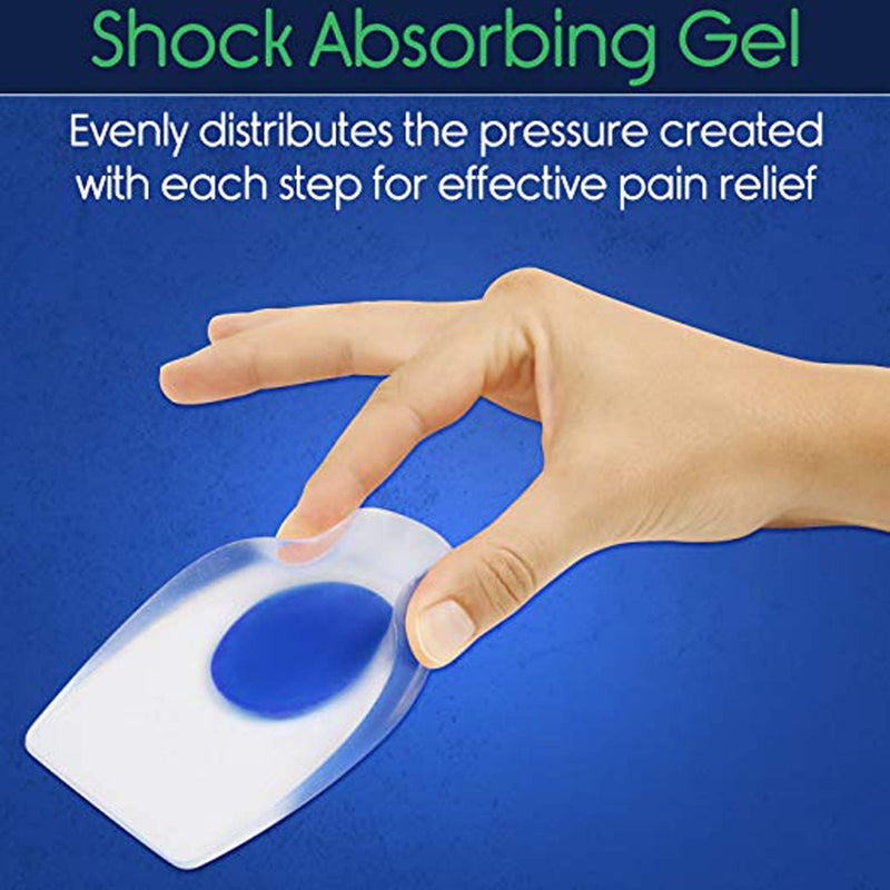 3 Pairs of Gel Heel Cups Heel Support Pads Cushions for Plantar Fasciitis Heel Pain (Men/Large) Men/Large - BeesActive Australia