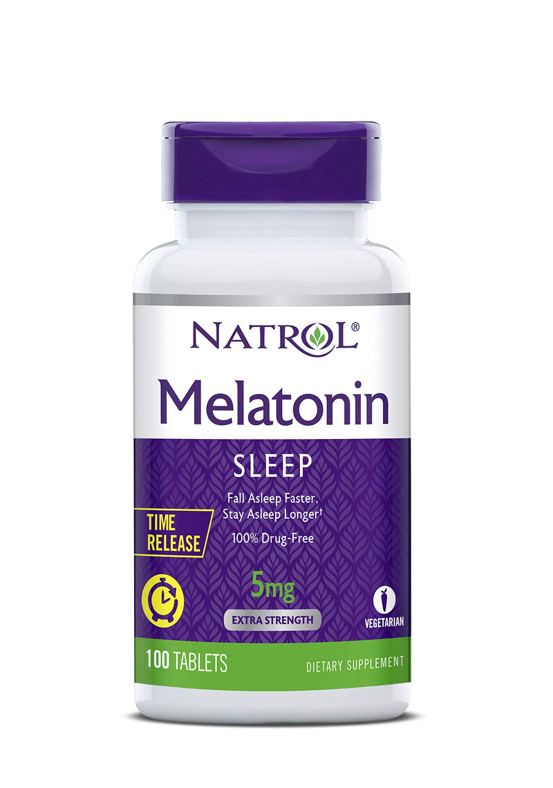 Natrol Melatonin Time Release Tablets, 5mg, 100 Count (Pack of 2) 100 Count (Pack of 2) - BeesActive Australia