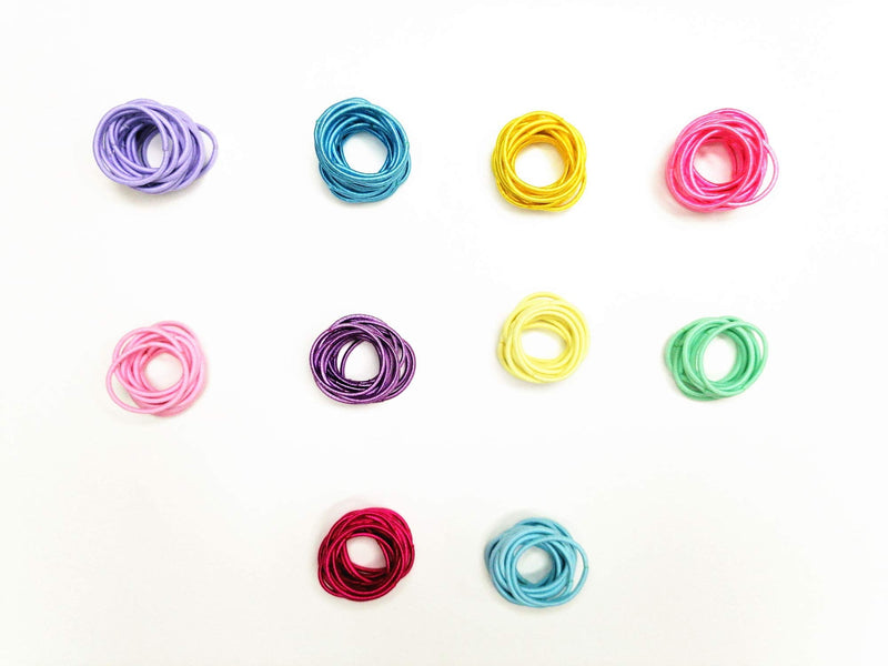 Hair Ties, Elastic Hairbands 200 Pieces Ponytail Holders Hair Tie,Colorful Hair Rope Thin Hairbands For Girls Women(2.5 x 0.2 cm) - BeesActive Australia