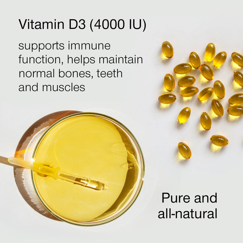Vitamin D3 4000 IU - Vitamin D Tablets High Strength - 180 Softgel Capsules - VIT D Supplement for Strong Bones, Muscles, Teeth, Immune System - High Absorption Cholecalciferol D3 Vitamins 4000IU 180 Count (Pack of 1) - BeesActive Australia