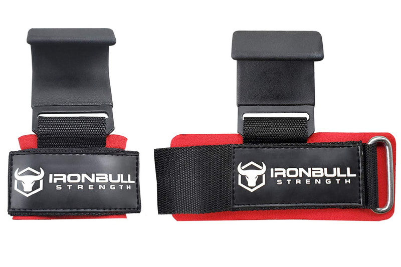 Iron Bull Strength Weight Lifting Steel Hooks (Pair)  Heavy Duty Lifting Wrist Straps - Deadlift Straps for Powerlifting- Thick Padded Workout Hook  Weightlifting Gloves for Heavy Lifting Black - BeesActive Australia