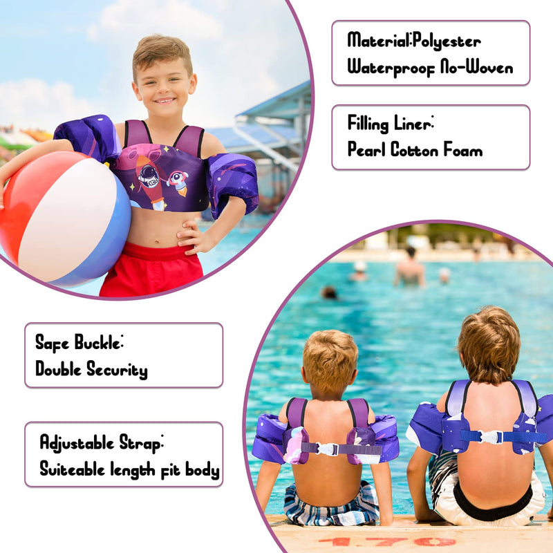 TOAUXUNG Adjustable Kids Swim Vest for Baby Swimming Training,Infant Baby Vest Swim Aid for 22-66 Pounds Boy and Girl Updated-Rocket - BeesActive Australia