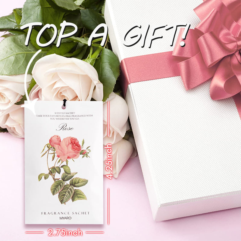 MYARO 12 Packs Rose Scented Sachets for Drawer and Closet - BeesActive Australia