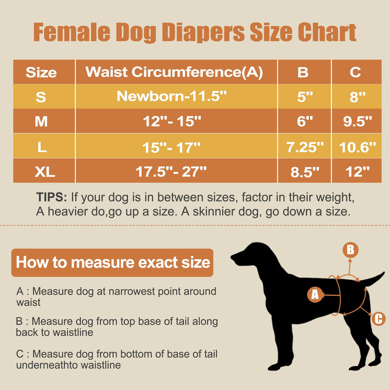 Langsprit Washable Female Dog Diapers (3 Pack) - Reusable Dog Diapers for Female Dogs - Highly Absorbent Dog Diapers for Dogs in Period Summer flowers Medium (Pack of 3) - BeesActive Australia