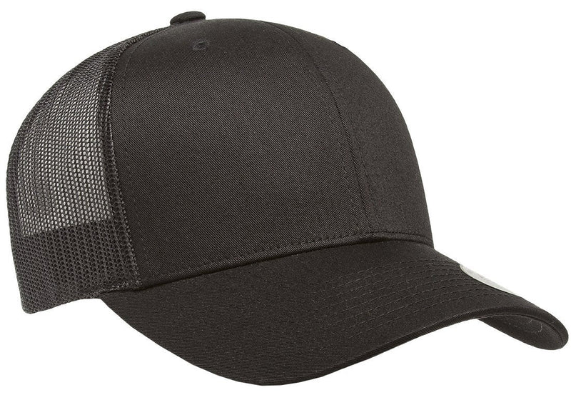 YP Classics Retro Trucker Cap Black - BeesActive Australia