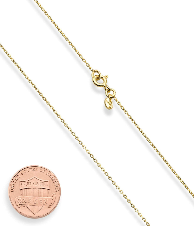 Miabella 925 Sterling Silver or 18Kt Yellow Gold Over Silver Italian 5mm Slide Bead Ball Pendant Necklace for Women Teens Chain Made in Italy Length 18 Inches yellow-gold-plated-silver - BeesActive Australia