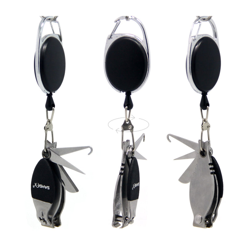 SAMSFX Fly Fishing Line Clippers with Knife Nippers Tools Combo Retractor Zinger - BeesActive Australia
