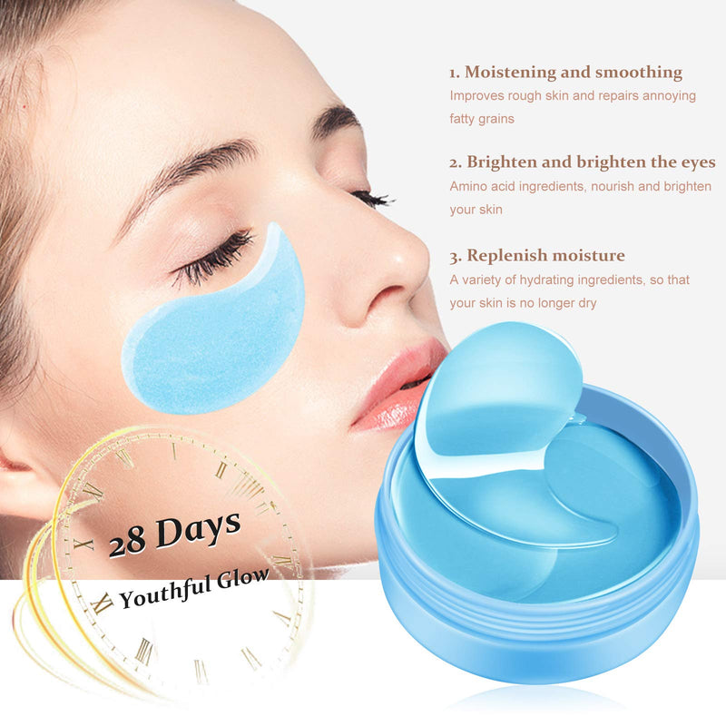 FREEORR 30pcs Under Eye Patches, Eye Treatment Mask for Puffy Eyes and Dark Circles，Under Eye Mask Fully Moisturize Help to Reduce Lines，Collagen Eye Mask for Anti-Aging（#Hyaluronic acid） A-1pc - BeesActive Australia