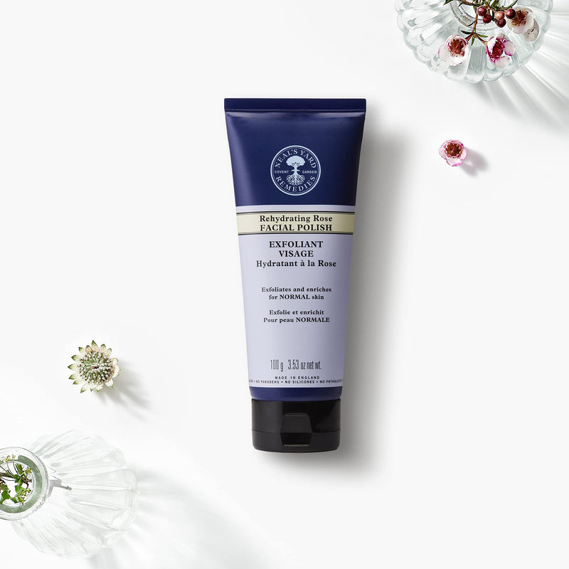 Neal's Yard Remedies Rose Facial Polish | Feel Deeply Cleansed from Everyday Impurities | 100g - BeesActive Australia