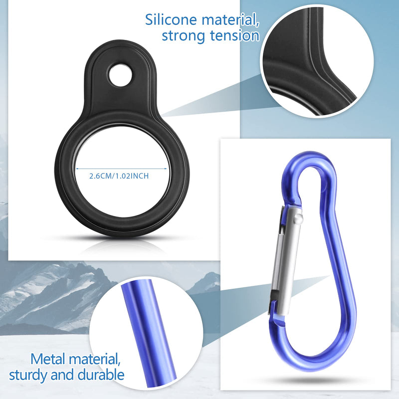 10 Sets Silicone Water Bottle Carrier Silicone Water Bottle Holder Water Bottle Clip with 10 Pieces Metal Keychain Clip Key Ring Clip for 12 oz 17 oz 25 oz Cola Shaped Bottle Sports Outdoor Activities - BeesActive Australia