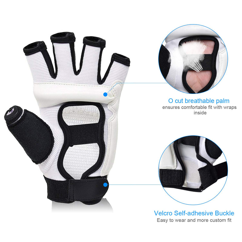 [AUSTRALIA] - Xinluying Punch Bag Taekwondo Karate Gloves for Sparring Martial Arts Boxing Training Fingerless Women Kids Small 