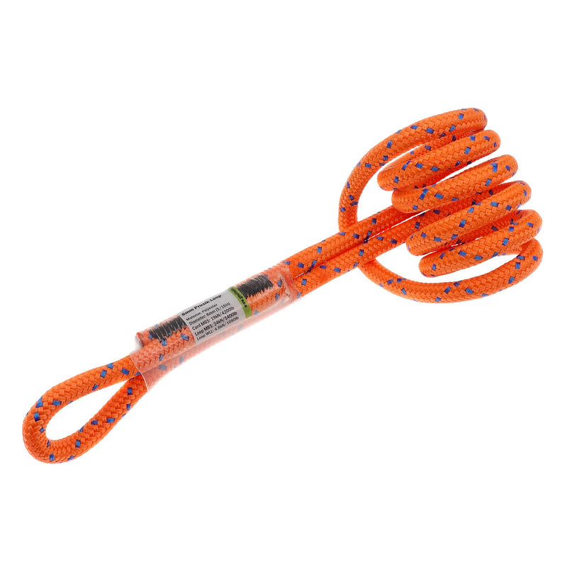GM CLIMBING 8mm (5/16") Prusik Loop Pre-Sewn 18 inches / 24 inches Fluorescent Orange-24 inch | One Unit - BeesActive Australia