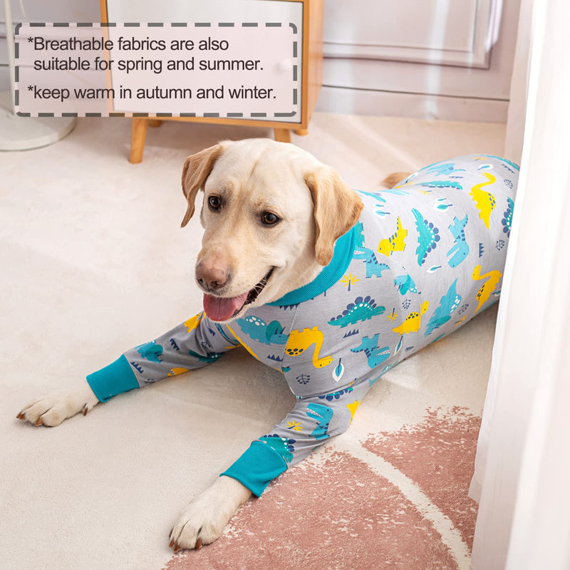 Yeapeeto Dog Recovery Suit After Surgery Soft Long Sleeve Dog Neuter Shirt Cone Alternatives, Prevent Licking Dog Surgical Onesies for Large Medium Dog Shedding Suit 5X-Large Dinosaur - BeesActive Australia