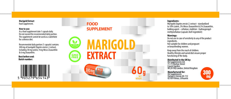 Lutein 30mg Meso-zeaxanthin 9mg Zeaxanthin 6mg Complex Macu Eye Supplement from Marigold Extract 120 Vegan Capsules 300mg, Certificate of Analysis by AGROLAB Germany, High Strength Supplement - BeesActive Australia