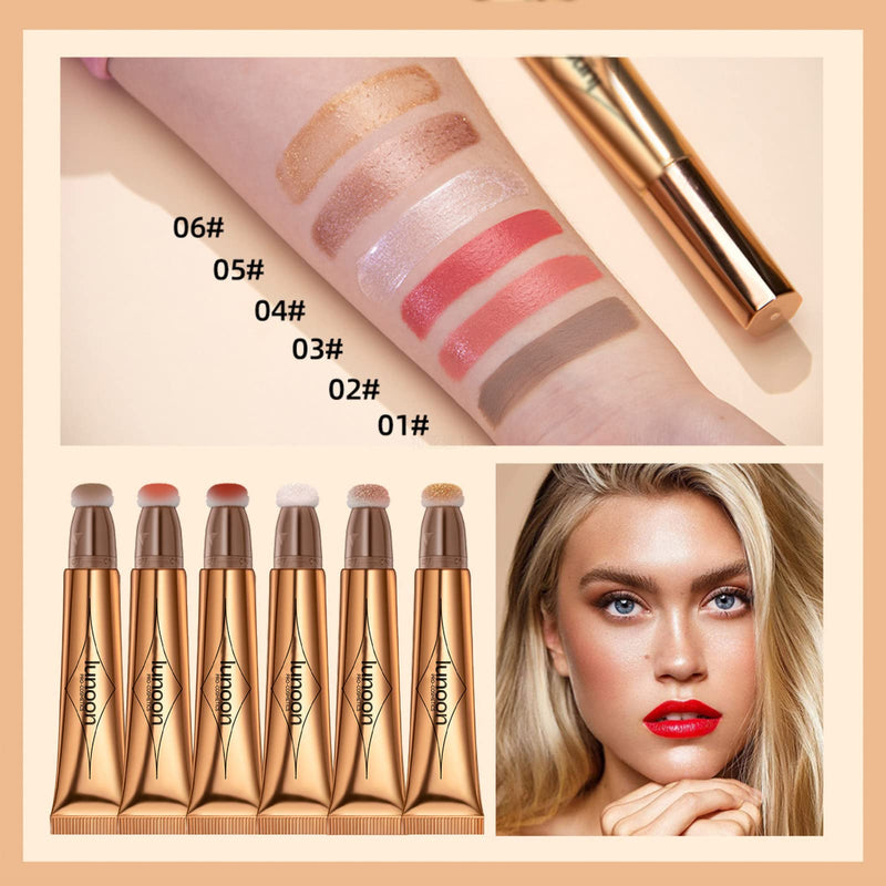2 Colors Liquid Contour Beauty Wand, Highlighter and Bronzer Stick,Long Lasting & Smooth Natural Matte Finish,with Cushion Applicator Attached Easy to Blend. (1# / 2#) 2 Colors- 1# / 2# - BeesActive Australia