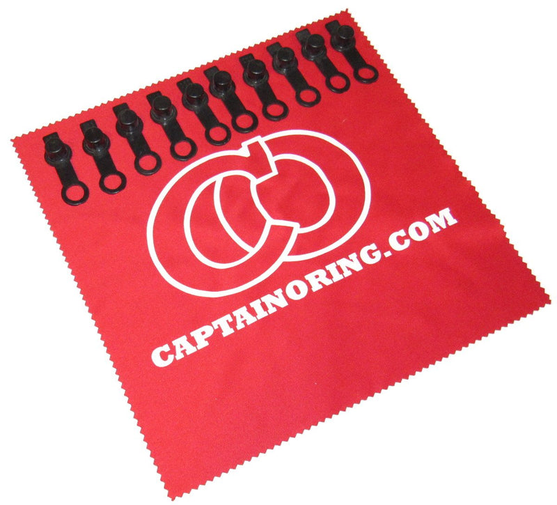 [AUSTRALIA] - Captain O-Ring Paintball Fill Nipple Covers (10 Pack w/Bonus Microfiber Cloth) for Compressed Air HPA Tanks 