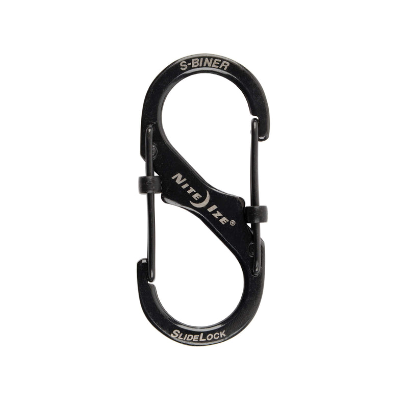 Nite Ize LSBC-01-R6 S-Biner SlideLock Dual Locking Carabiner, Assorted 3-Pack, Sizes 2, 3, 4, Black - BeesActive Australia