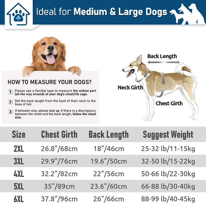AOFITEE Dog Recovery Suit After Surgery Dog Onesie, Dog Surgical Recovery Shirt for Abdominal Wounds, Dinosaur Camo Dog Pajamas Bodysuit for Medium Large Dog Cone Alternative, Full Body for Shedding 5X-Large - BeesActive Australia