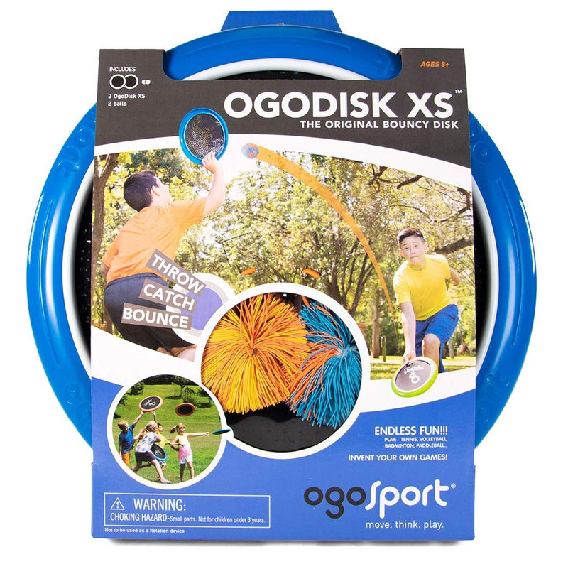 [AUSTRALIA] - OgoDisk XS Disc Set with 2 Rubber OgoSoft Balls - Outdoor Bouncy Disk Game for Lawn & Pool - Throw, Toss & Catch - Kids & Adults 8+ 