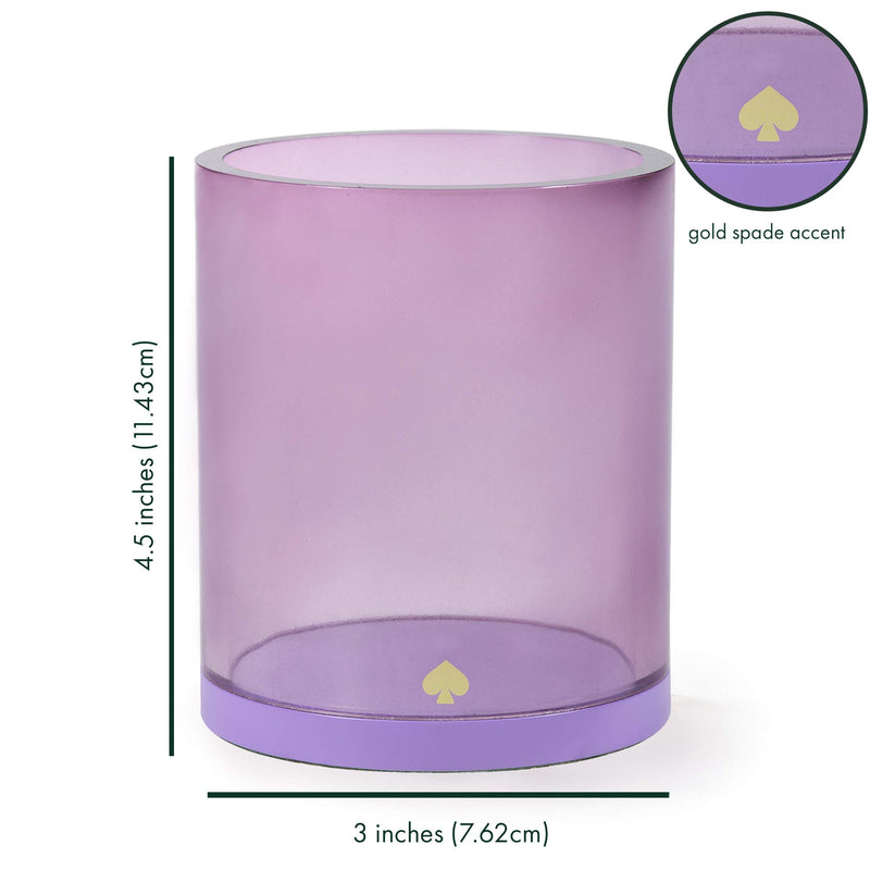 Kate Spade New York Purple Acrylic Pencil Cup, Sturdy Pen Holder for Desk, Decorative Office Supplies for Work/School, Colorblock - BeesActive Australia