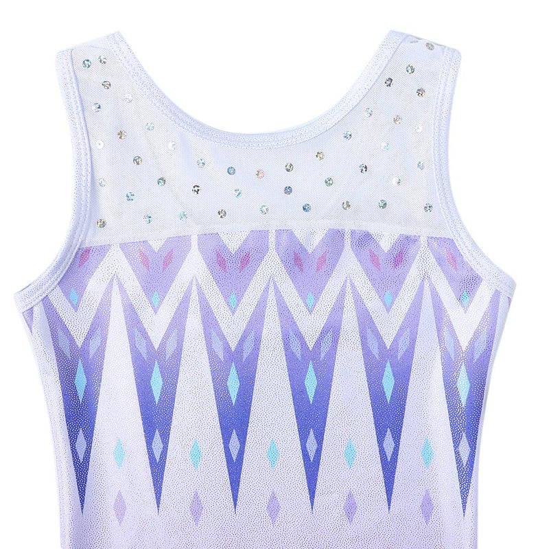 Shiny Leotads for Girls Gymnastics Dance Unicorn Floral Sparkle Unitard 6-7 Years Snowflake Purple - BeesActive Australia