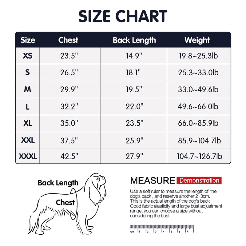 Dog Recovery Suit Abdominal Wound After Surgery Wear Prevent Licking Wounds E-Collar & Cone Alternatives Postoperative Shirt Dog Pajamas Long Sleeve Prevent Shedding X-Large (Pack of 1) Blue - BeesActive Australia