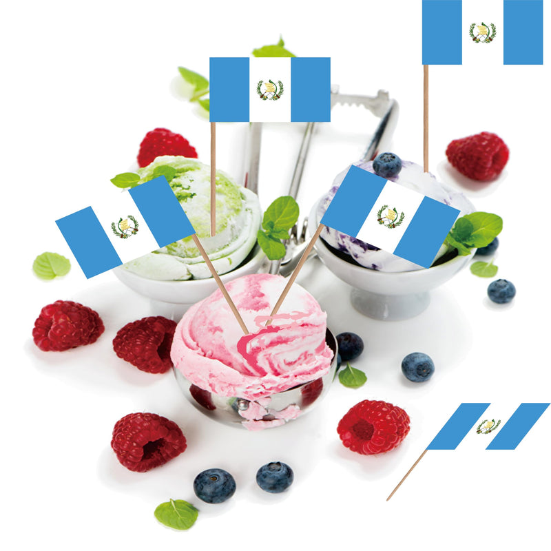 Guatemala Toothpick Flag Guatemalan Country Small Mini Cocktail Fruit Cupcakes Toppers Food Stick Flags Decorations,100 Pack - BeesActive Australia
