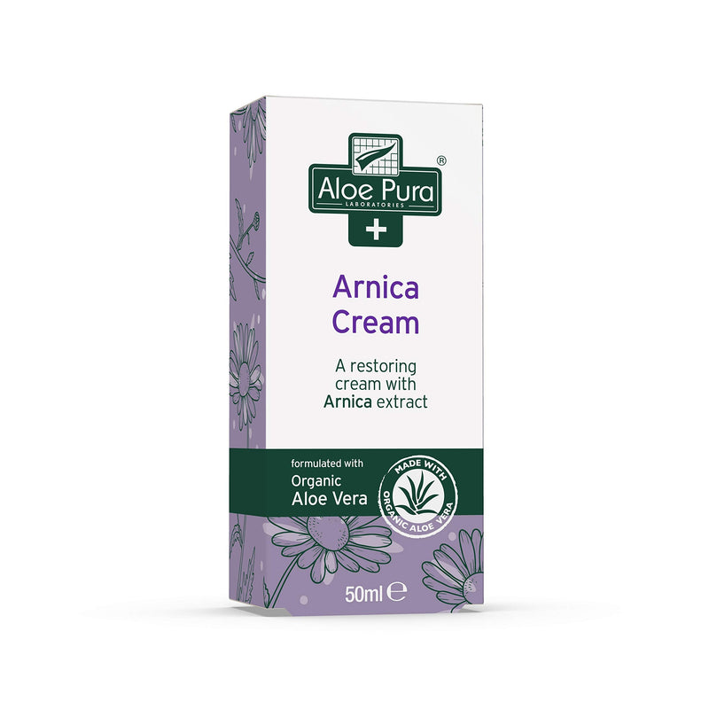 Aloe Pura, Arnica Cream with Organic Aloe Vera , Natural , Vegan , Cruelty Free , Paraben & SLS Free , Restoring, 50 ml - BeesActive Australia