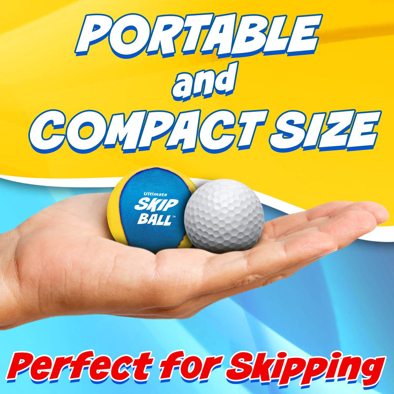 The Ultimate Skip Ball – Water Bouncing Ball (2 Pack) Create Lasting Memories with Your Friends & Family at The Beach, Lake or Pool - Great for All Ages Yellow/Cyan [with Skip Disc] - BeesActive Australia