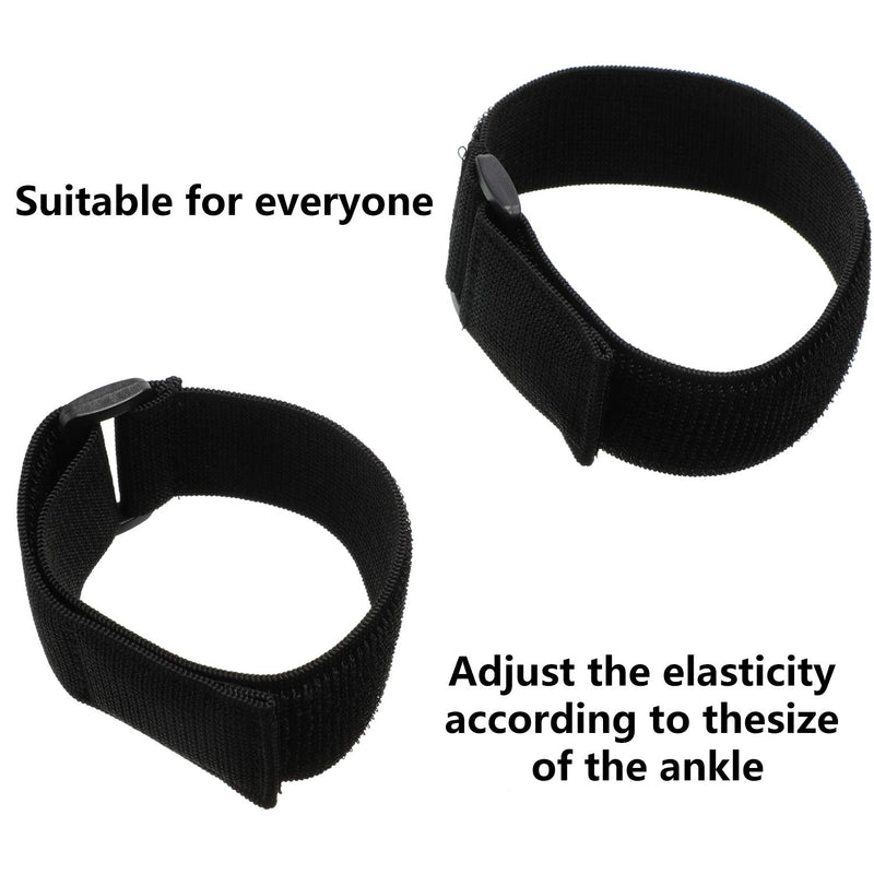 Gejoy 6 Pieces Cycling Pant Leg Band Elastic Bicycle Safety Belt Riding Fishing Ankle Pant Band Flexible Ankle Leg Strap for Outdoor Activities, Black - BeesActive Australia