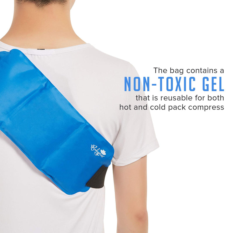 Pain Relief Ice Pack with Strap for Hot & Cold Therapy, Microwave Heat Pad for Back Shoulder, Neck, Waist, Calves and Hip - BeesActive Australia