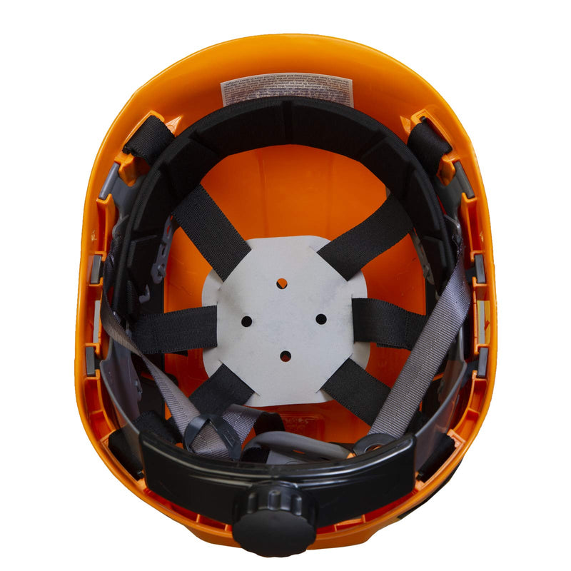 JORESTECH - ABS Work-at-Height and Rescue Hard Hat Slotted Ventilated Helmet w/ Adjustable Ratchet 6-Point Suspension ANSI Z89.1-14 Orange - BeesActive Australia